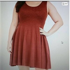 NWT Torrid Rust Textured Sweater Midi Dress